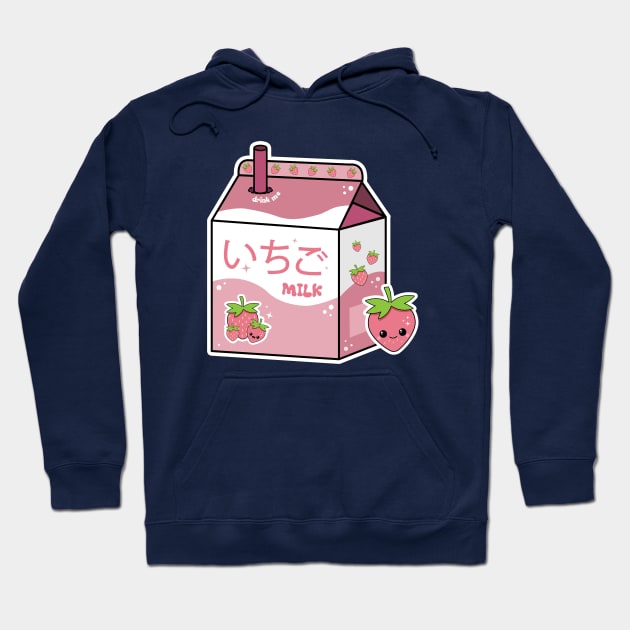 Kawaii Strawberry Milk Hoodie by Sasyall